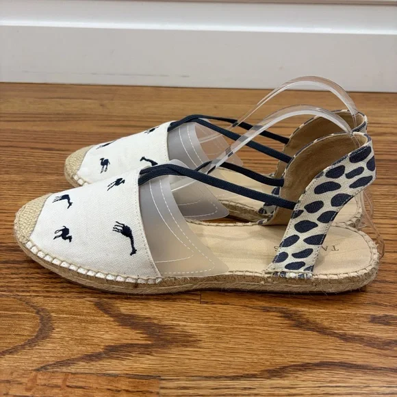 Talbots Ivy Espadrille Flats with Embroidered Giraffes - Picture 6 of 9